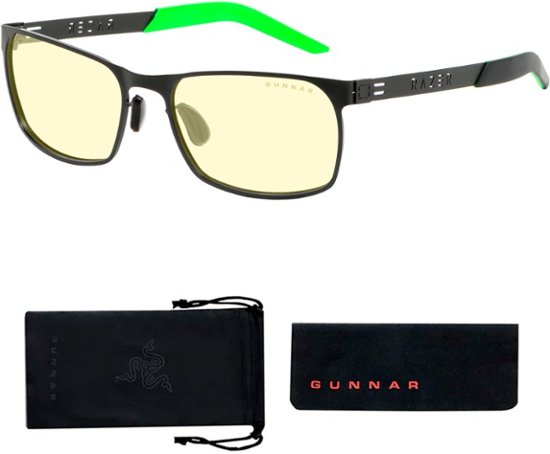 Front Zoom. Gunnar - FPS Razer Edition Gaming Glasses with Blue Light Reduction, Amber Lenses - Onyx.