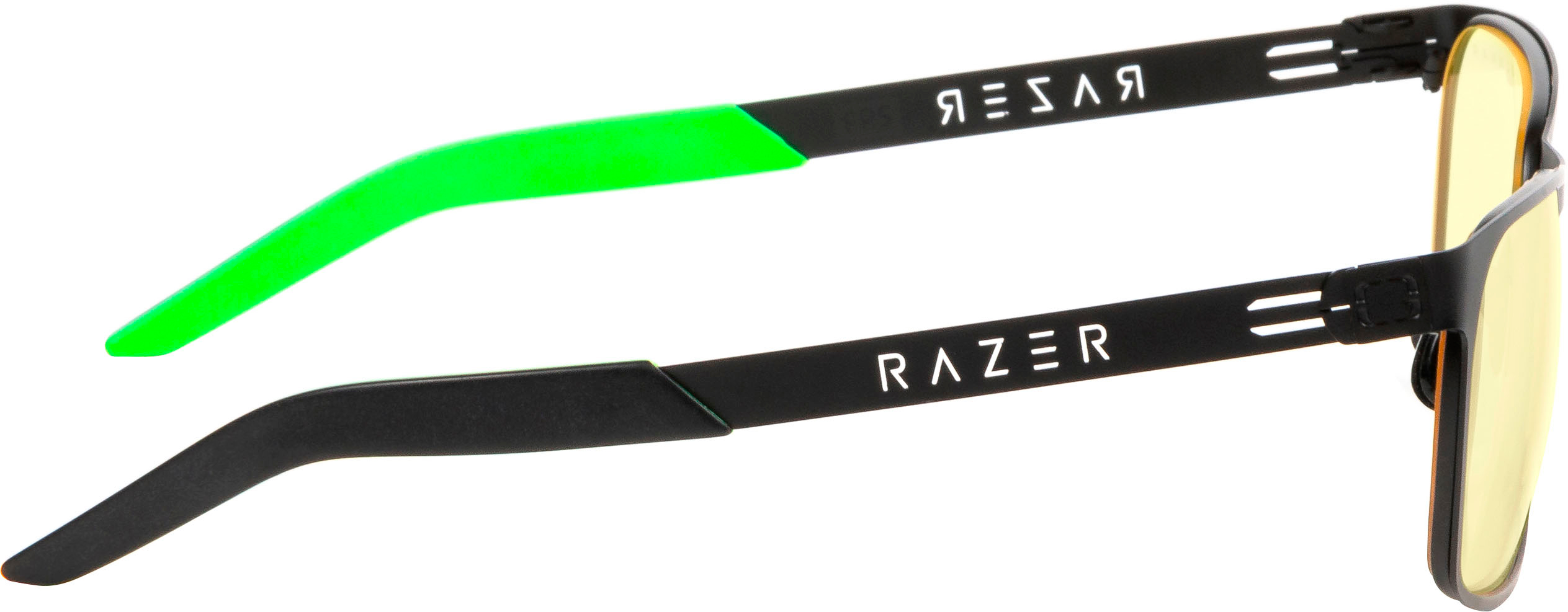 Razer FPS, Gaming Glasses, Onyx Frames, Amber Lens, Advanced Eye Protection  with Gunnar Focus, Blue Light and 100% UV Protection, RZR-30006 