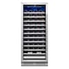 Front. Yeego - 24-inch Wine Cooler Refrigerator, 89-Bottle , 40°F-65°F , Built-in or Freestanding Installationfor Home/Bar/Kitchen - Stainless Steel.