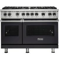 Viking - Freestanding Double Oven Gas Convection Range - Graphite Gray - Front_Zoom