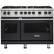 Front. Viking - Freestanding Double Oven Gas Convection Range - Graphite Gray.
