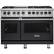 Front. Viking - Self-Cleaning Freestanding Double Oven Dual Fuel Convection Range - Graphite Gray.