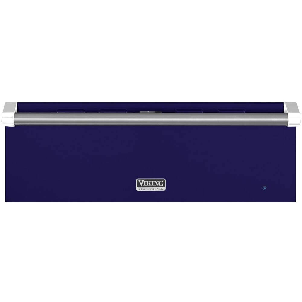 Front. Viking - Professional 5 Series 29" Warming Drawer - Cobalt Blue.