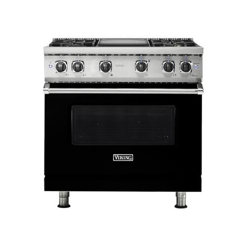 Viking - 5.1 Cu. Ft. Freestanding LP Gas Convection Range - Black