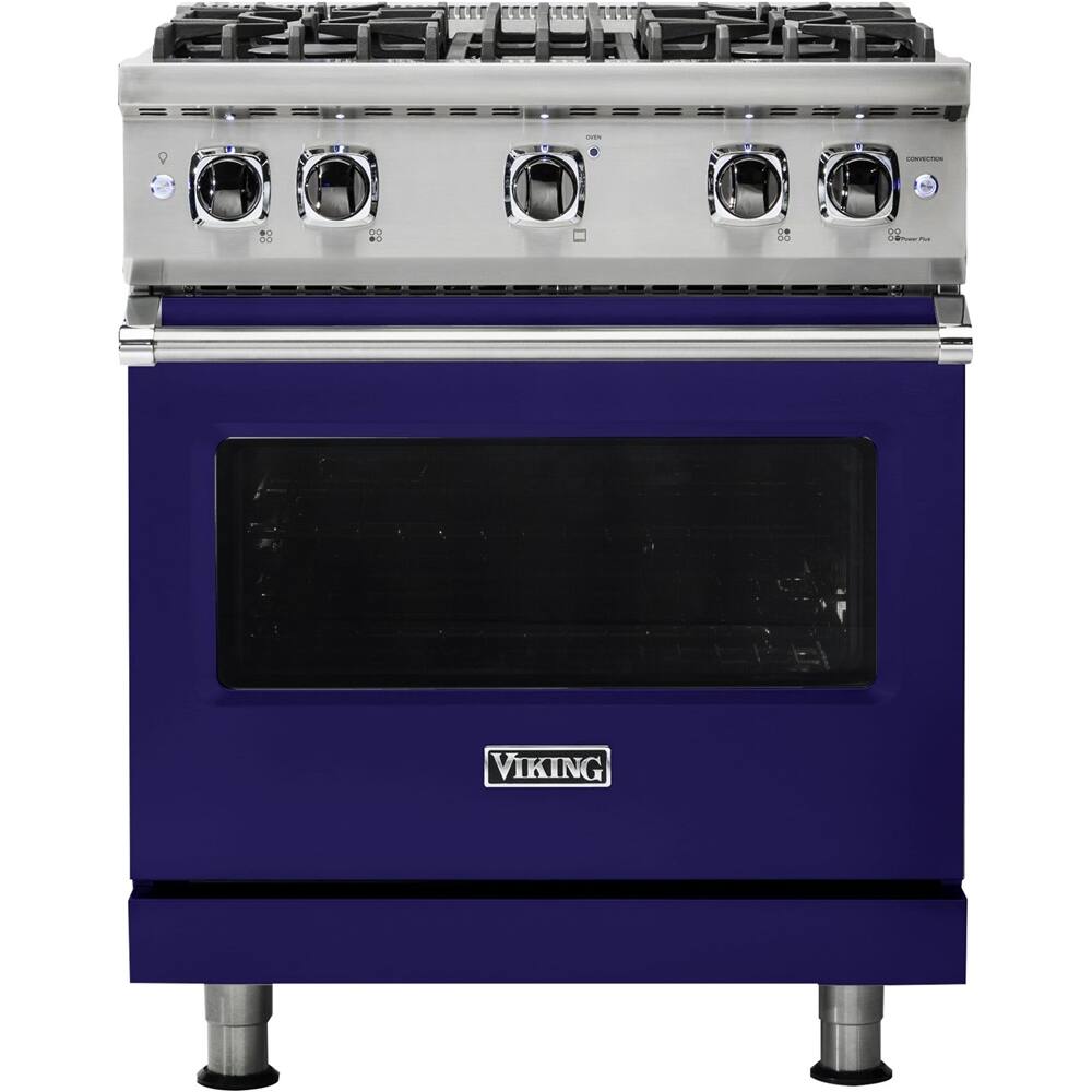 Viking - Professional 5 Series 4.0 Cu. Ft. Freestanding Gas Convection Range - Cobalt Blue - Front_Zoom