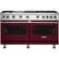 Front. Viking - Freestanding Double Oven Gas Convection Range - Burgundy.