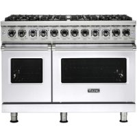 Viking - Self-Cleaning Freestanding Double Oven Dual Fuel Convection Range - White - Front_Zoom