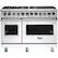 Front. Viking - 5-Series Dual Fuel Self-Clean 48"W Sealed Burner Range - White.