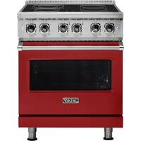 Viking - 4.7 Cu. Ft. Self-Cleaning Freestanding Electric Convection Range - Apple Red - Front_Zoom
