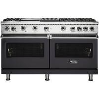 Viking - Freestanding Double Oven Gas Convection Range - Graphite Gray - Front_Zoom