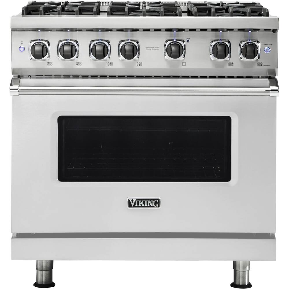 Viking - Professional 5 Series 5.1 Cu. Ft. Freestanding LP Gas Convection Range - Stainless Steel