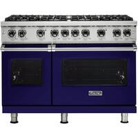 Viking - Professional 5 Series 6.1 Cu. Ft. Freestanding Double Oven Gas Convection Range - Cobalt Blue - Front_Zoom