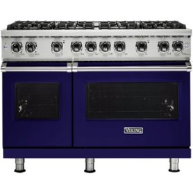 Viking – Professional 5 Series 6.1 Cu. Ft. Freestanding Double Oven Gas Convection Range – Cobalt Blue