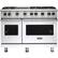 Front. Viking - 6.1 Cu. Ft. Freestanding Double Oven LP Gas Convection Range - White.