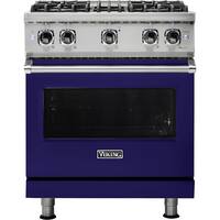 Viking - 4.0 Cu. Ft. Freestanding Gas Convection Range - Cobalt Blue - Front_Zoom