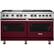 Front. Viking - Self-Cleaning Freestanding Double Oven Dual Fuel Convection Range - Burgundy.