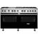 Front. Viking - 9.4 Cu. Ft. Self-Cleaning Freestanding Double Oven Dual Fuel LP Gas Convection Range - Black.