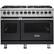 Front. Viking - Self-Cleaning Freestanding Double Oven Dual Fuel Convection Range - Graphite Gray.