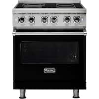 Viking - 4.7 Cu. Ft. Self-Cleaning Freestanding Electric Convection Range - Black - Front_Zoom