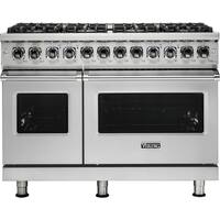 Viking - Self-Cleaning Freestanding Double Oven Dual Fuel Convection Range - Stainless steel - Front_Zoom