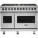 Front. Viking - 5-Series Dual Fuel Self-Clean 48"W Sealed Burner Range - Stainless Steel.