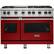 Front. Viking - Freestanding Double Oven Gas Convection Range - Apple red.