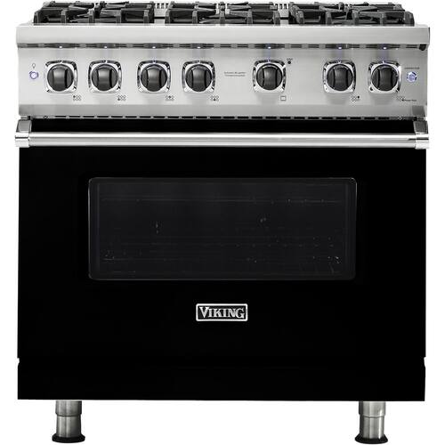 Viking - 5.1 Cu. Ft. Freestanding LP Gas Convection Range - Black