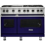 Viking - Freestanding Double Oven Gas Convection Range - Cobalt Blue - Front_Standard