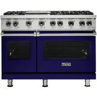 Viking - Freestanding Double Oven Gas Convection Range - Cobalt Blue - Front_Zoom