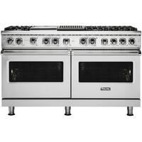 Viking - Self-Cleaning Freestanding Double Oven Dual Fuel Convection Range - Stainless steel - Front_Zoom