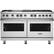 Front. Viking - 5-Series Dual Fuel Self-Clean 60"W Sealed Burner Range - Stainless Steel.