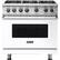 Front. Viking - 5.1 Cu. Ft. Freestanding LP Gas Convection Range - White.