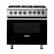 Front. Viking - 5.6 Cu. Ft. Self-Cleaning Freestanding Dual Fuel LP Gas Convection Range - Black.