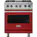 Front. Viking - 4.7 Cu. Ft. Self-Cleaning Freestanding Dual Fuel Convection Range - Apple red.