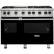 Front. Viking - Professional 5 Series 6.1 Cu. Ft. Freestanding Double Oven Gas Convection Range - Black.