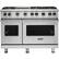 Front. Viking - Professional 5 Series 6.1 Cu. Ft. Freestanding Double Oven Gas Convection Range - Stainless Steel.