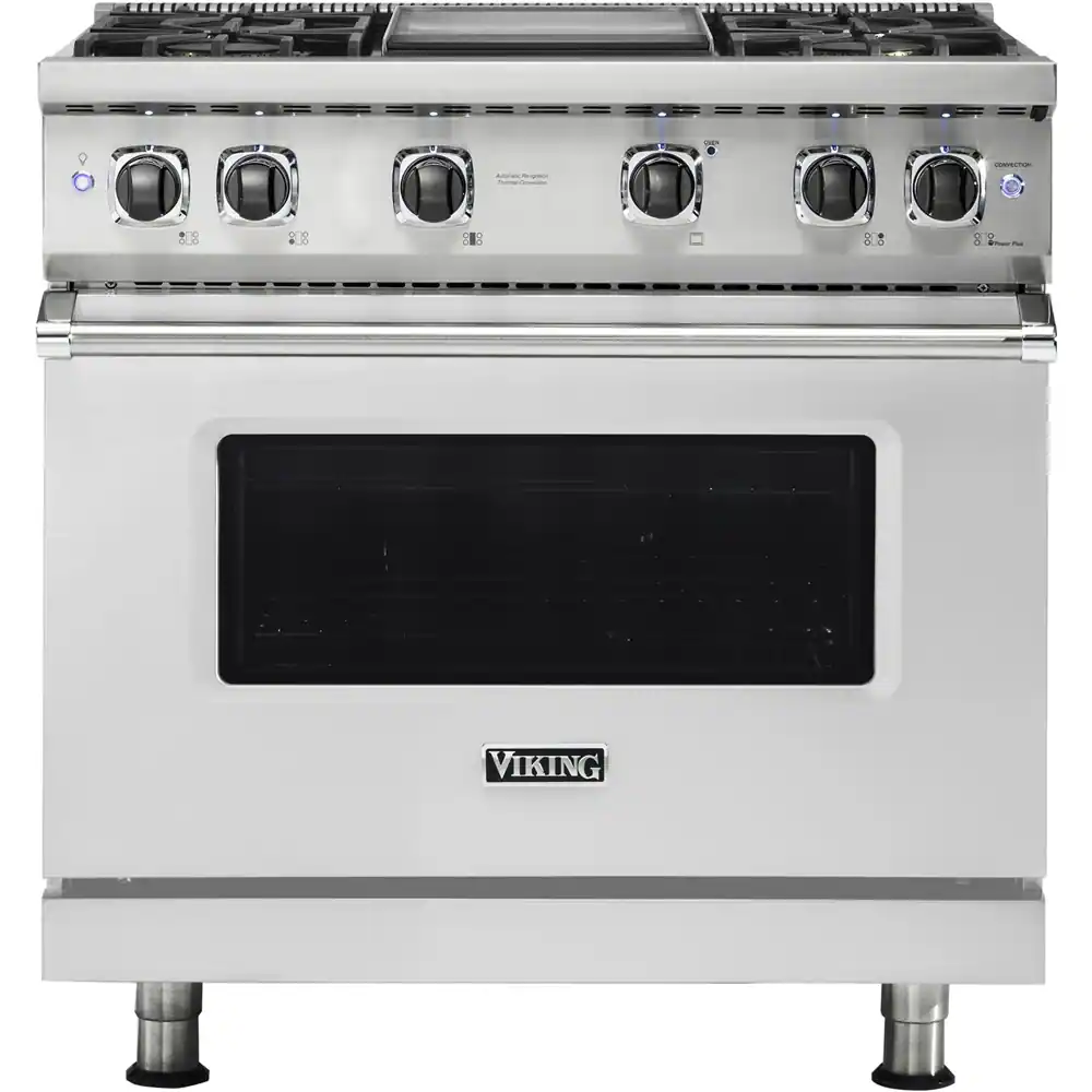 Viking - 5.1 Cu. Ft. Freestanding LP Gas Convection Range - Stainless Steel