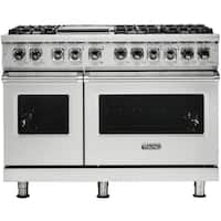 Viking - Self-Cleaning Freestanding Double Oven Dual Fuel Convection Range - Stainless steel - Front_Zoom