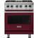 Front. Viking - 4.7 Cu. Ft. Self-Cleaning Freestanding Dual Fuel Convection Range - Burgundy.