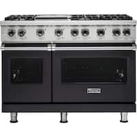 Viking - Freestanding Double Oven Gas Convection Range - Graphite Gray - Front_Zoom