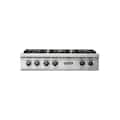 Viking - 36 in. Wide 6 Burner Built-in 5 Series Gas Sealed Burner Rangetop - Stainless Steel
