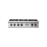 Viking - 36 in. Wide 6 Burner Built-in 5 Series Gas Sealed Burner Rangetop - Stainless Steel