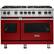 Front. Viking - Freestanding Double Oven Gas Convection Range - Apple red.