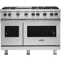 Viking - Freestanding Double Oven Gas Convection Range - Stainless steel - Front_Zoom