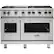 Front. Viking - 6.1 Cu. Ft. Freestanding Double Oven LP Gas Convection Range - Stainless Steel.