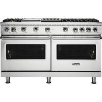 Viking - Professional 5 Series 8.0 Cu. Ft. Freestanding Double Oven Gas Convection Range - Stainless steel - Front_Zoom