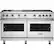 Front. Viking - Professional 5 Series 8.0 Cu. Ft. Freestanding Double Oven Gas Convection Range - Stainless Steel.