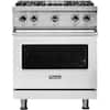 Front. Viking - Professional 5 Series 4.0 Cu. Ft. Freestanding LP Gas Convection Range - Stainless Steel.