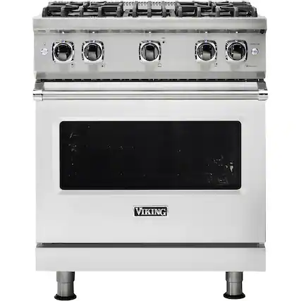 Front. Viking - Professional 5 Series 4.0 Cu. Ft. Freestanding LP Gas Convection Range - Stainless Steel.