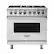 Front. Viking - 5-Series 5.6 Cu. Ft. Self-Cleaning Freestanding Dual Fuel Convection Range - Stainless steel.